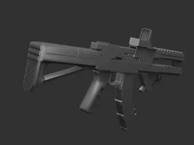 Sci-fi Weappon - AK-47 - Zbrush Project Free 3D model