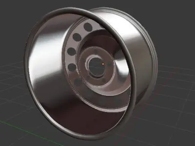 Steelies wheel with holes 3D model