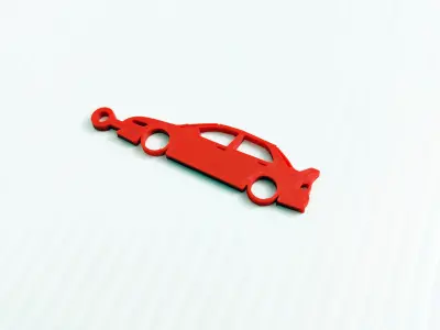 Evo car key chain 3D print model