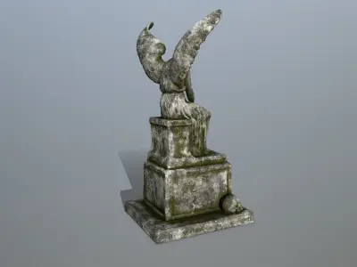 statue 3 of angel Low-poly 3D model buy