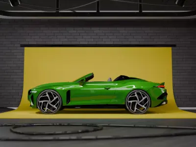 Dark luxury car showroom 3D model