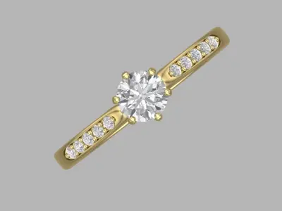  ring with stones   5588 3D print model