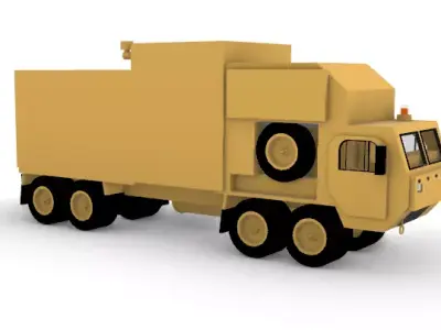 Mobile Nuclear Reactor Truck 1 Sci-Fi energy 3D print model