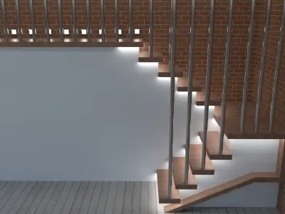 3D Stairs Luxury Low-poly 3D model