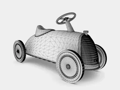 Retro toy car 3D model