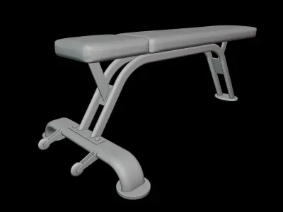 Gym System Bench 3D model