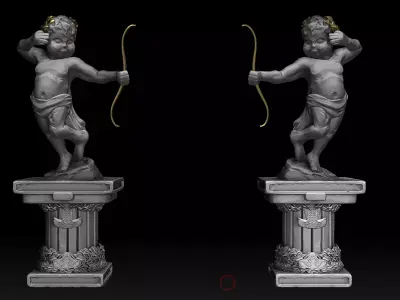 Cupid High Poly 3D model