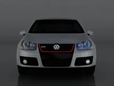Volkswagen Golf GTI Low-poly 3D model