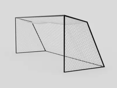  Soccer Football Goal Post B Low-poly 3D model Low-poly 3D model