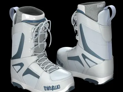 Snowboard Boots Bindings 3D model