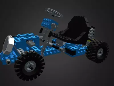 Toy car 3D model 9