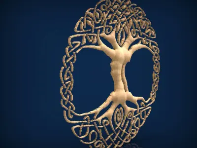 Carved panel painting STL 3D model 32