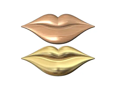 Lips rosette onlay relief 3D print model