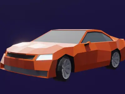 Lowpoly Car Low-poly 3D model