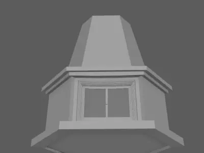 Corner Fireplace for the house low poly Free low-poly 3D model