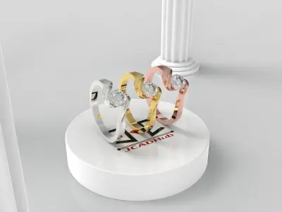 0227 - Solitaire Ring - JCADHub 3D print model