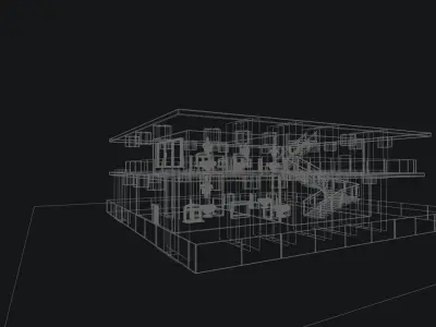 Restrorent Design Low-poly 3D model