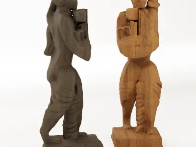 ZADK wooden sculpture 3D model