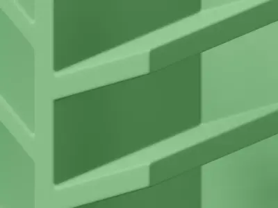 Plastic Decorative Book Shelf Toy 3D model