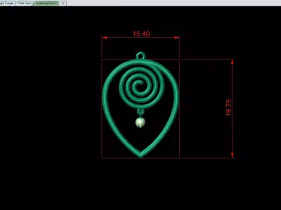  pearl pendant 3D model