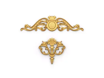 Classic carved decor ornament 384 3D model