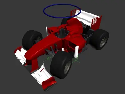 Cartoon open wheeled racing car 3D model