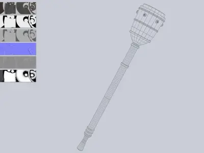 Torch Low-poly 3D model order