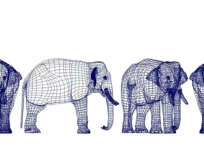 elephant 3d rig model 3D model