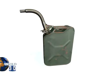 Jerrycan Lowpoly PBR 3d Model gas can Low-poly 3D model
