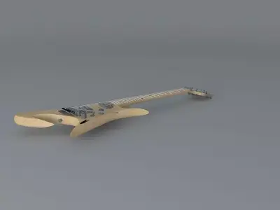 Strange body shape guitar Free 3D model