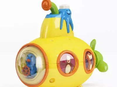 Yellow Aquatic Toddler Toy 3D model