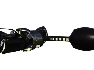 Cyberpunk sci fi flying car Free 3D model