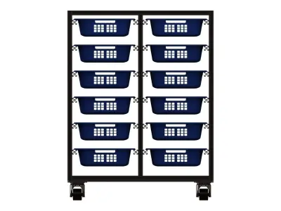 Aluminium Profile Storage Rack 3D model
