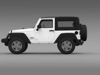 Jeep Wrangler UK Sport 2008 3D model