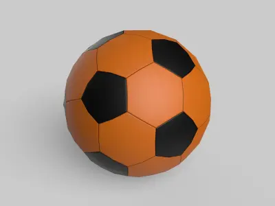 Soccer Ball Classic Standard Low-poly 3D model