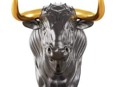 Sculpture of a bull bust 3D model