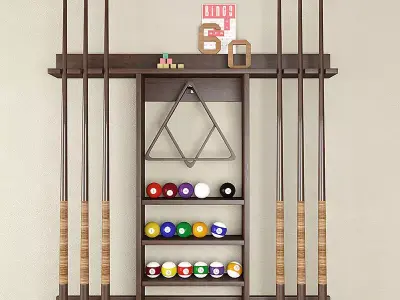 Cue Stick Storage Rack 3D model