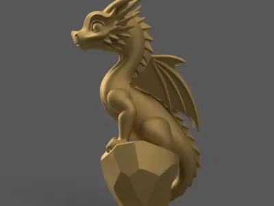 Dragon STL File Unique 3D Print Model for Decor 3D print model
