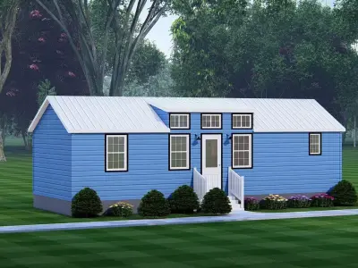 Rustic Barndominium Exterior  Farmhouse Inspired Home 3D 3D model