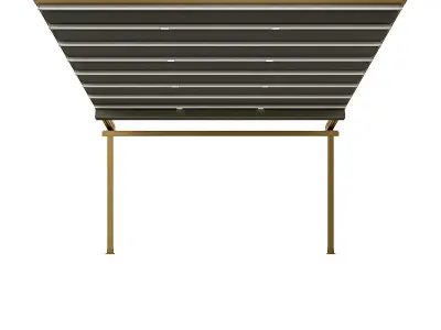 Motorized Pergola 5 brass furniture matte 3D model