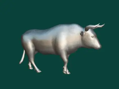 Spanish Bull Cattle Animal Low-poly 3D model