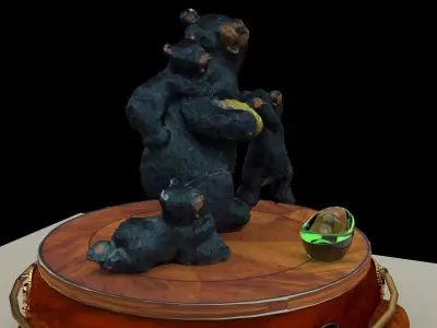 Chinese family bear 3D model