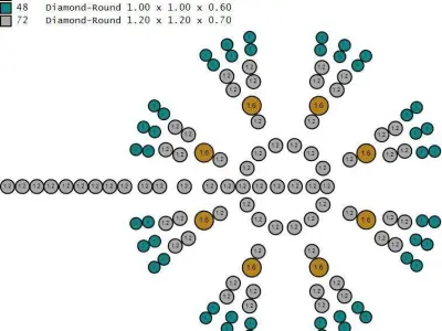 Luxury Grenade Pendant with Stones 3D print model