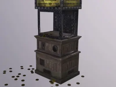 Fortune teller broken Low-poly 3D model