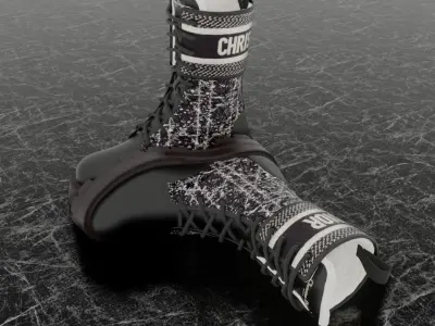 CHRISTIAN DIOR 3D SHOES D-MAJOR ANKLE BOOT Low-poly 3D model