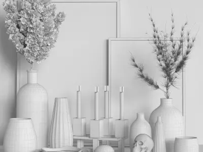 decorative set 7 3D model