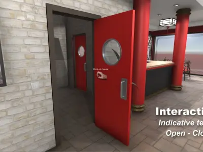 Asian Restaurant Low-poly 3D model