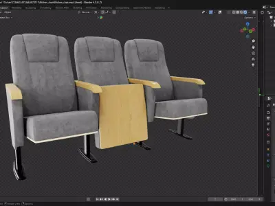 Auditorium - Cinema Seating Chair 3D model