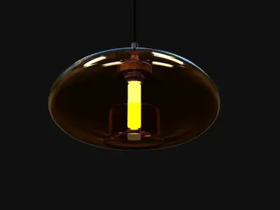 Deco hanging lamp 01 Free 3D model