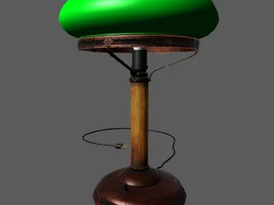 Old lamp Free low-poly 3D model
